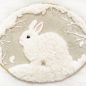 Rabbit Embroidery - Etsy