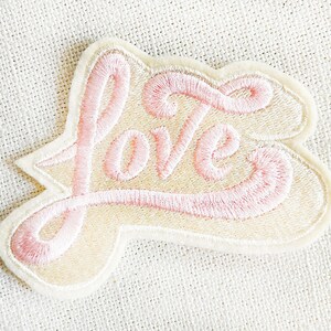 Love Embroidered Patch, Clothing, Home Decor, Totes, Mixed Media Art, Appliqué