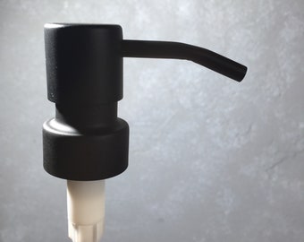 dispensador superior de bomba de jabón negro metal real con revestimiento de acero inoxidable negro viene con collar