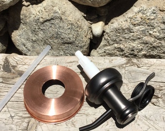 Mason Jar Soap Pump Kit Bronze-copper Old Fashioned Well Pump