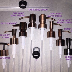 Soap Pump Top Replacement Dispenser Copper & Fits Beer Wine and Liquor Bottles