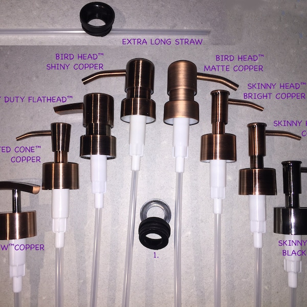 Soap Pump Top Replacement Dispenser Copper & Fits Beer Wine and Liquor Bottles