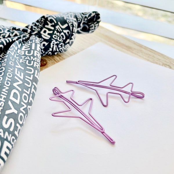 Two Airplane Hairpins (Purple Airplane, Bobby Pin, Airplane Pin for Hair, Hair Clip, Updo Accessories, Airline Barrette, Hair Pin, Travel)