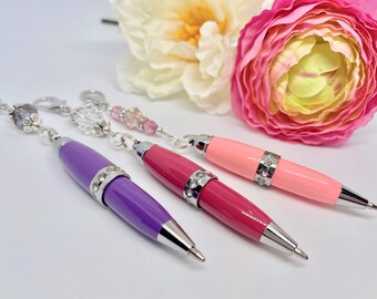 Pink or Purple Mini Pen with Hook (Gift Idea for Teacher, Flight Attendant or Nurse. Tiny Pen for lanyard, purse, memo board. Small gifts.)