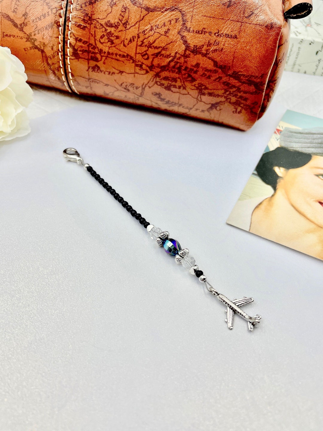 Black Airplane Zipper Pull, for Flight Attendant and Pilots, Dress