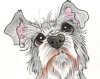 Quick Style Dog Caricature FROM PHOTO