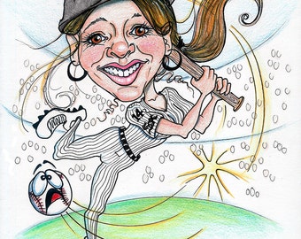 Caricature, Custom Caricature, Sport Themed Caricature