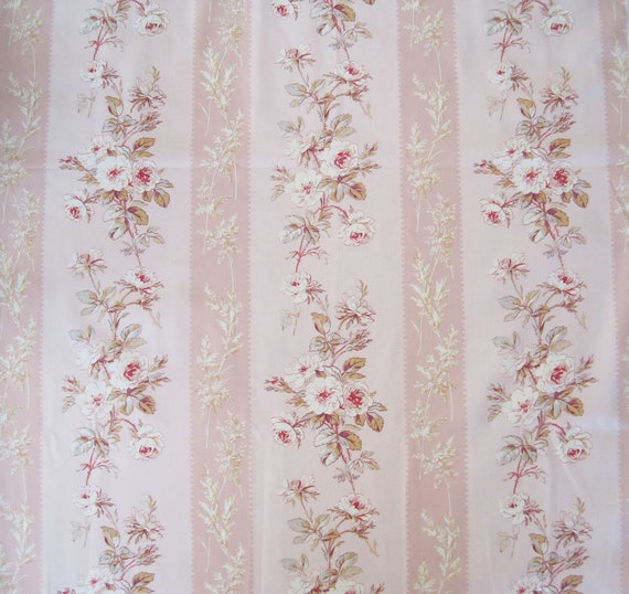 Laura Ashley Decorator Drapery Curtain Fabric Yardage Stripes Etsy