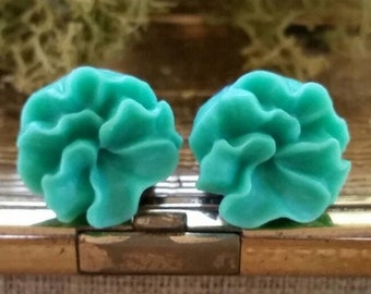 Aqua Flower Plugs, Wedding Plugs, Aqua Prom Plugs, Aqua Plugs, Girly Blue Plugs