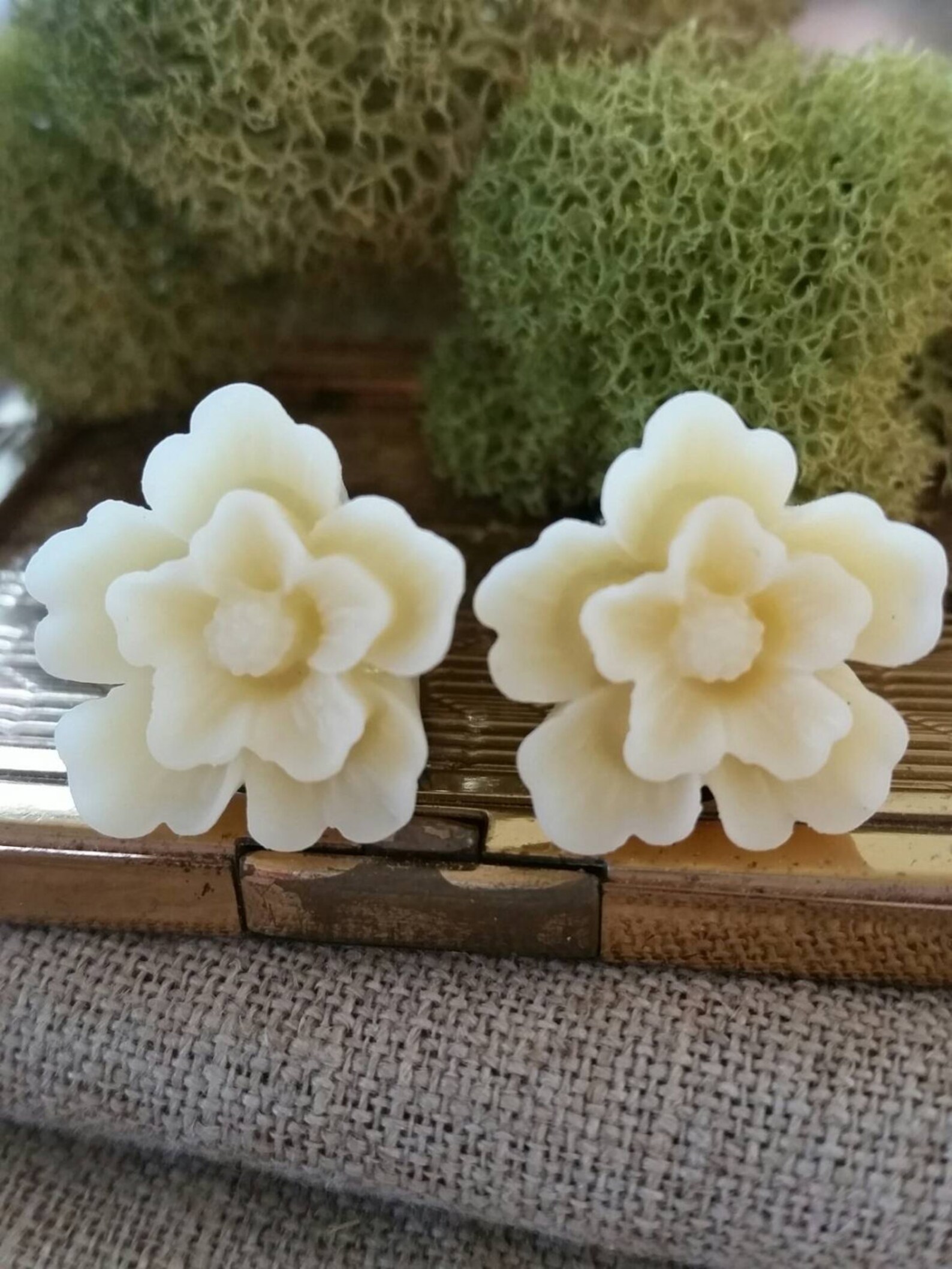 Bridal Plugs Girly Plugs Flower Plugs Cream Lilies Etsy