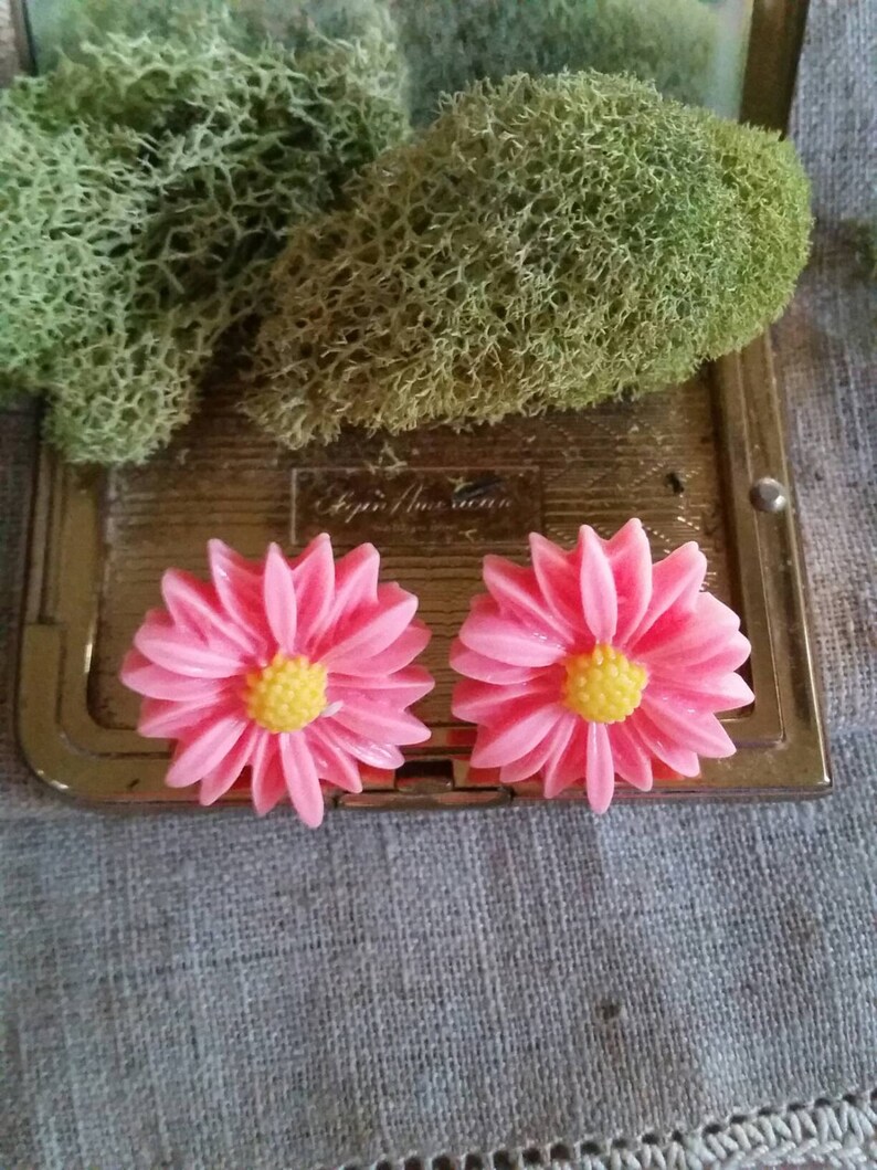 Large Flower Plugs, Pink Bridal Plugs, Pink Prom Plugs, Pink Flower Plugs, Pink Sunflower Plugs image 3