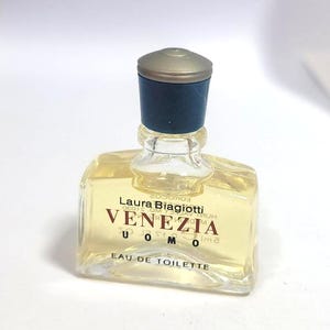 Laura Biagiotti Venezia Uomo Parfum Miniature 5ml • Rare Vintage Men&#39;s Fragrance • Italian Collector Perfume Bottle 1990s