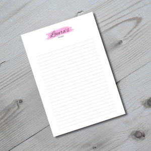 Personalised A6 Notepad – 50 Lined Sheets