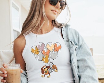Slinky Dog Racer Tank Top, Dog Lover Family Racerback, Toy Story Shirt, Mickey Ears Slinky Dog Shirt, Disney Shirt,Pixar Park Tank Top