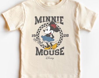 Minnie Mouse Kids Shirt, Disney Minnie Tee, Toddler Girl Shirt, Cute Cartoon Tee, Birthday Gift for Girl, Retro Minnie Toddler