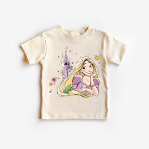 Camiseta de Rapunzel Enredados, camiseta de Pascal para bebé, mono infantil de Disney, top infantil de la Torre de Rapunzel, diseño de dibujos animados coloridos, ropa infantil divertida