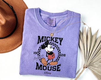 Comfort Colors ® Retro Mickey Mouse Sweatshirt, 1928 Disney Crewneck, Classic Mickey Tee,Original Mickey Top,Disney Fan Apparel,Gift for Him