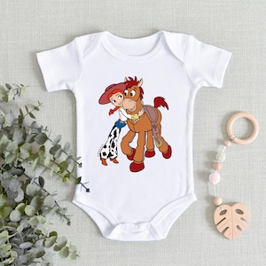 Toy Story Jessie Shirt, Bullseye Toddler Tee, Infant Western Romper, Cowboy Character Kids Top, Playful Children’s Apparel