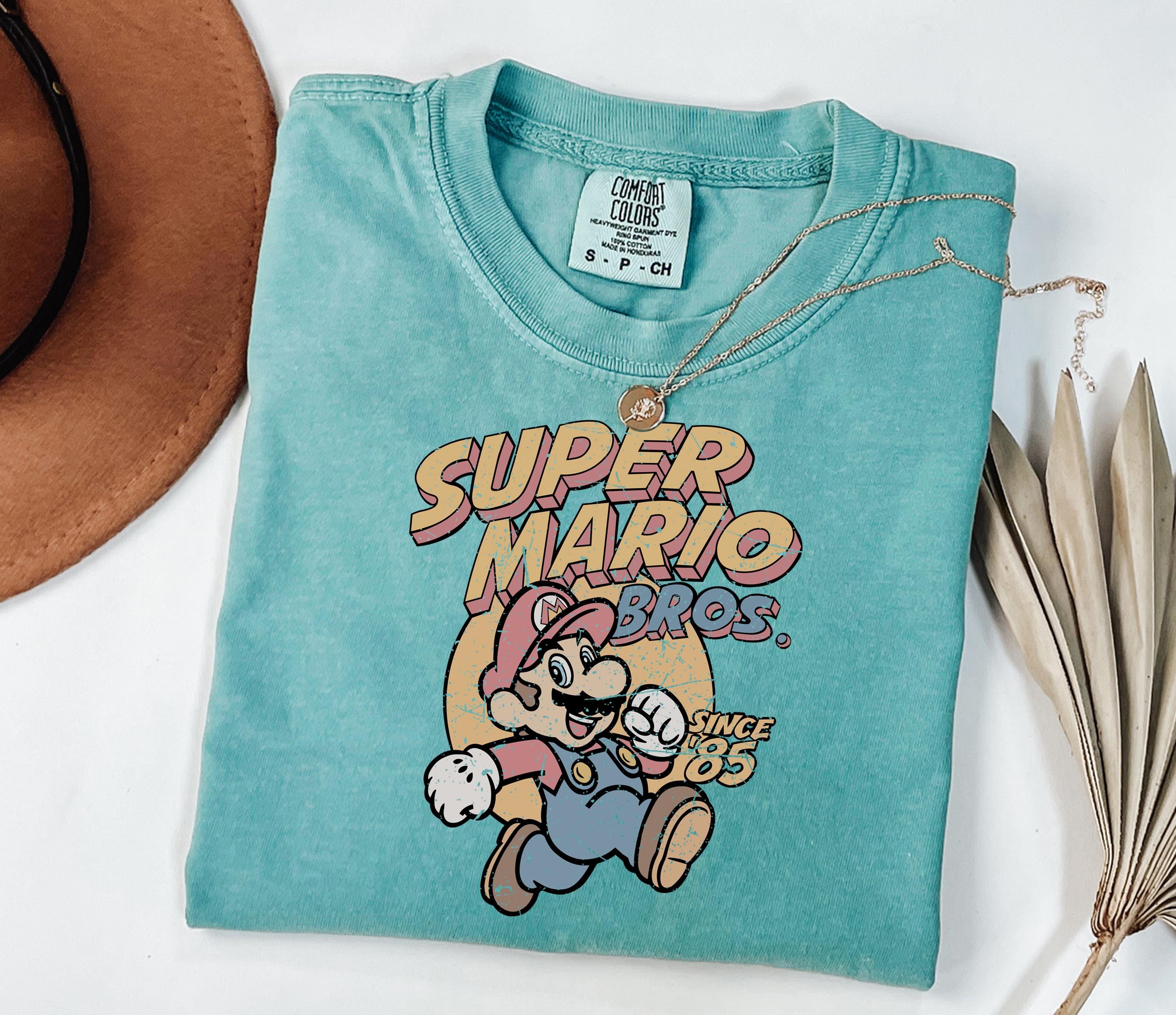 Comfort Colors® Retro Super Mario Brothers '85 Shirt, Super Mario Sweatshirt, Retro Mario Video Game Apparel, The Super Mario Bros Shirt