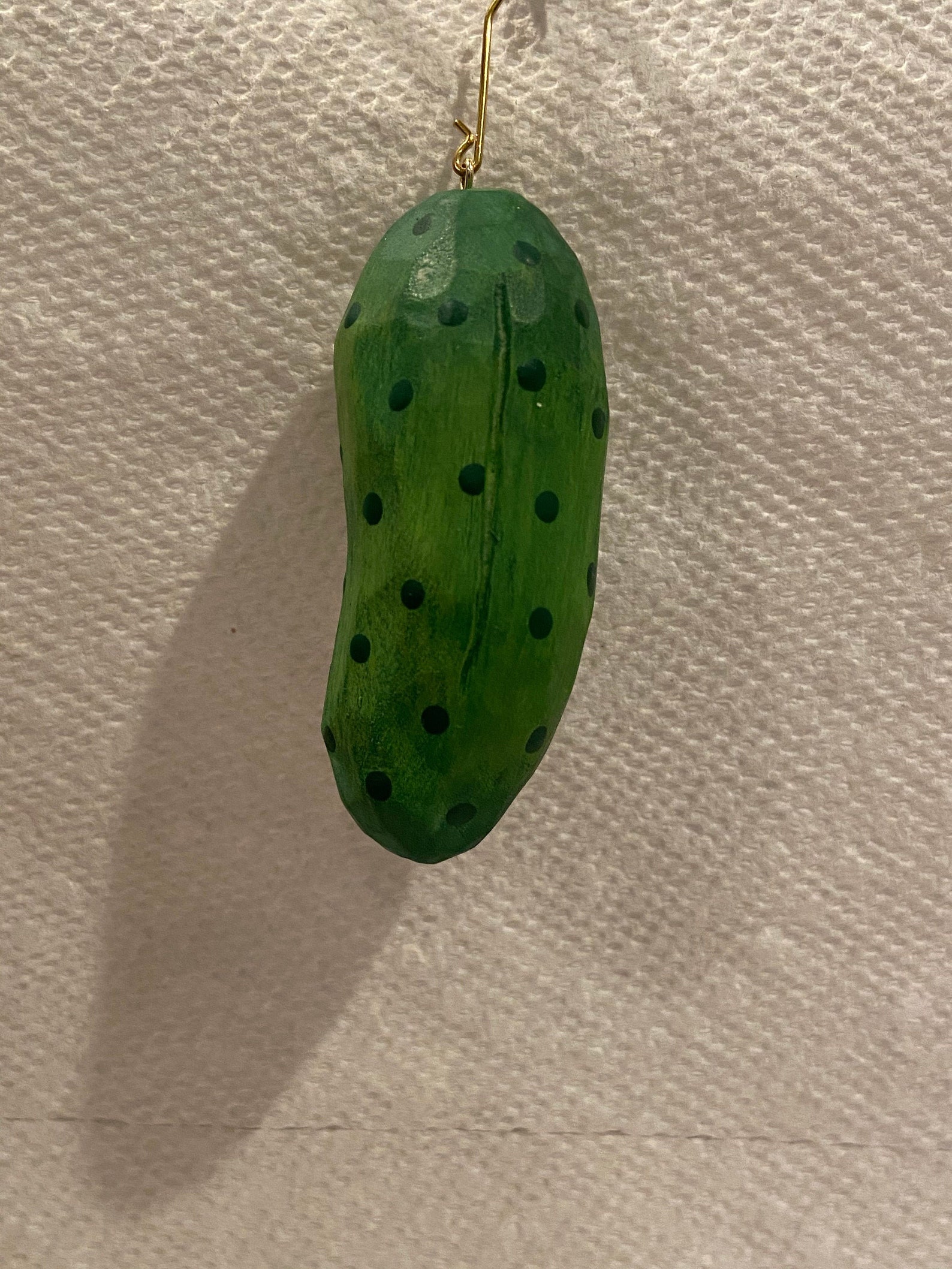 Christmas Pickle Tree Ornament Wood Carving Custom Carved Hand Etsy