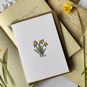 Daffodils Card, Spring, Single Card, 4 Pack, Mother’s Day, Birthday, Friendship, Anyday