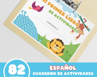 Spanish Toddler Busy Book Printable For Boys Preschool Learning Binder - Quiet Book - Montessori Activities - Educational Printables PDF
