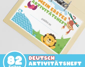 German Toddler Busy Book Printable For Boys - Preschool Learning Binder - Quiet Book - Montessori Activities - Educational Printables PDF