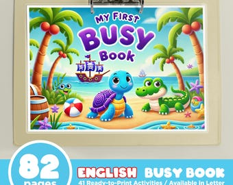 Tyst bok för småbarn, utskrivbar för flickor - Förskolepärm - Upptagen bok - Montessoriaktiviteter - Utskrivbara material för barn - Nedladdningar