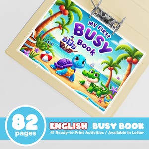 Printable Toddler Busy Book for Boys - Preschool Learning Binder - Quiet Book - Montessori Activities - Educational Printables - Digital