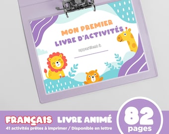 French Toddler Busy Book Printable For Boys - Preschool Learning Binder - Quiet Book - Montessori Activities - Educational Printables PDF