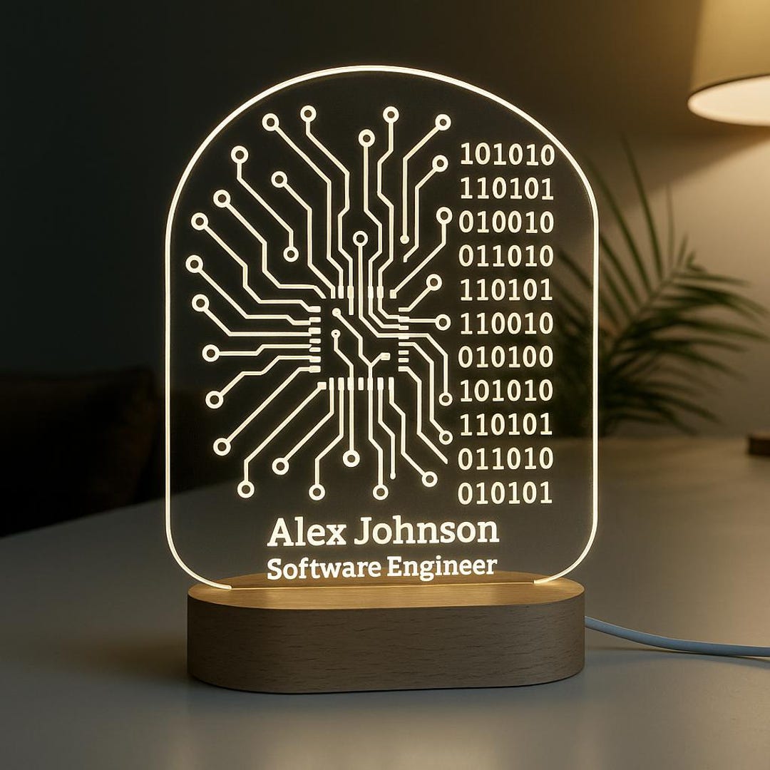Software Engineer Gift Custom Night Light Gift Colleague Corporate Gift ...