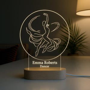 Dancer Gift Ballerina Gift Ballet Choreographer Dance Choreography Custom Night Light Gift Thank You Gift