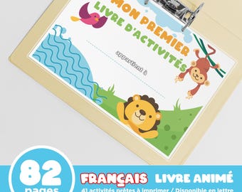 French Toddler Busy Book Printable For Boys - Preschool Learning Binder - Quiet Book - Montessori Activities - Educational Printables PDF