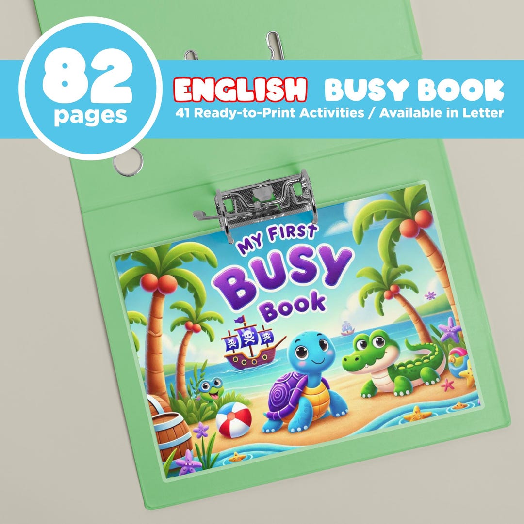 Toddler Busy Book Printable for 2 Years - Preschool Learning Binder ...