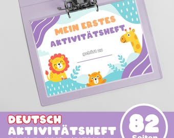 German Toddler Busy Book Printable For Boys - Preschool Learning Binder - Quiet Book - Montessori Activities - Educational Printables PDF
