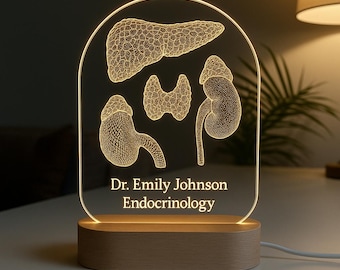 Endocrinologue veilleuse personnalisée endocrinologie thyroïde cadeau LED personnalisé médecins cadeau de remise des diplômes cadeau étudiant en médecine cadeau étudiant en médecine