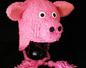 Pig Hat, Pink Pig Costume Hat, Pig Halloween Hat, Gift for Pig Lover