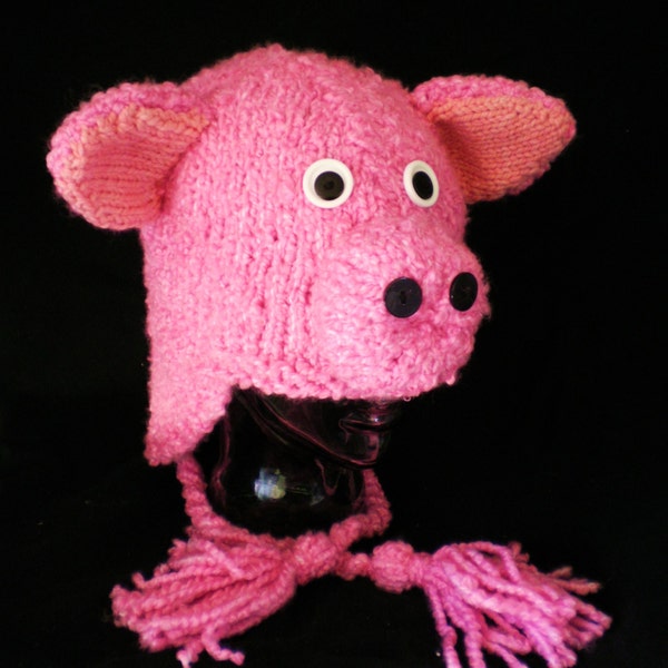 Pig Hat, Pink Pig Costume Hat, Pig Halloween Hat, Gift for Pig Lover