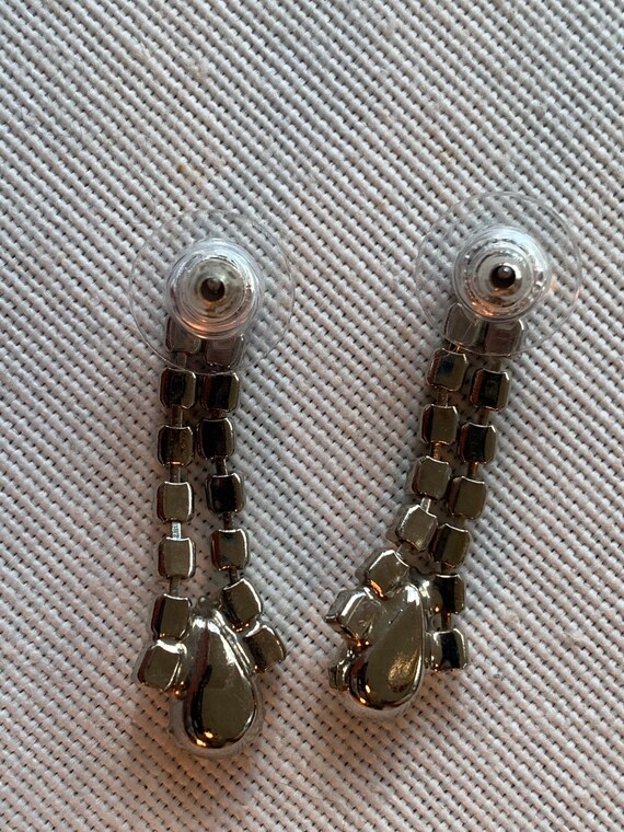 Beautiful Earrings, 2 Rows with a Teardrop 1 1/4"… - image 9