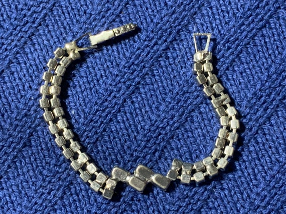 Baby Blue Geometric Rhinestone Demure Bracelet 5 … - image 7