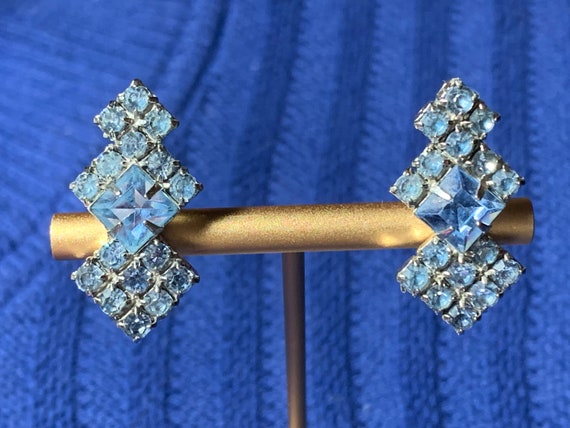 Baby Blue Geometric Rhinestone Demure Bracelet 5 … - image 3