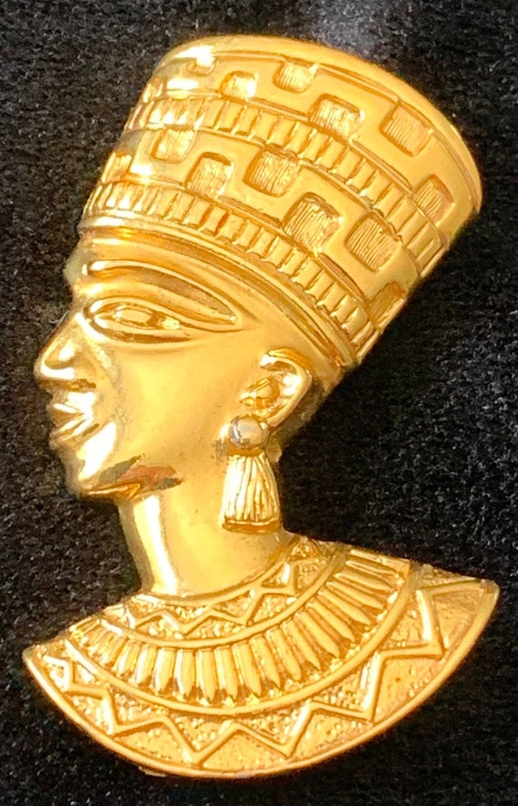 Avon "Beauty of the Nile" 1995, Polished Gold Bust