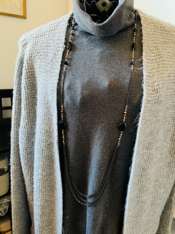 Lia Sophia Black Beads, Copper Beads, Black Chain… - image 3
