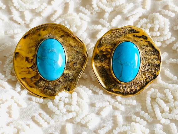 Michael Christopher Designs Large Disc Earrings w… - image 2