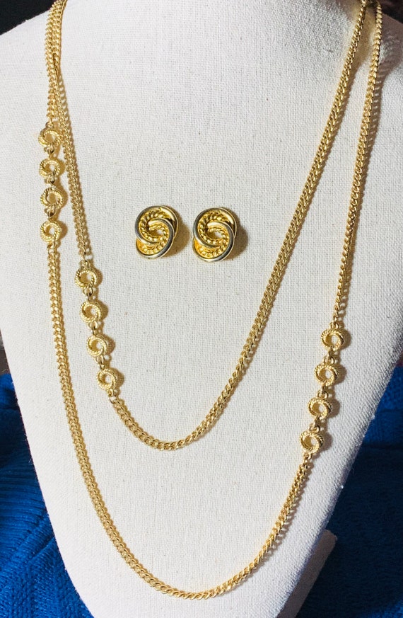 Monet Gold tone Very Long 52” Chain with Round Rop