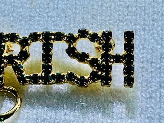 IRISH spelled in Kelly Green Rhinestones with dan… - image 9