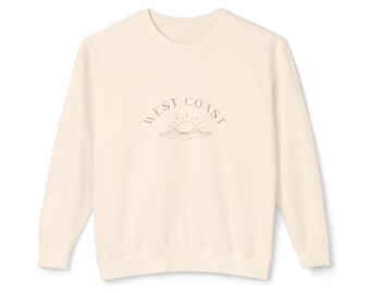 West Coast Crewneck Sweatshirt: Lightweight Cotton Coastal Style