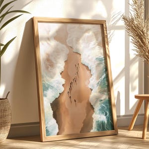 Moses Parting the Red Sea wall art, Crossing the Red Sea art print, Minimalist Jesus Posters, Christian Poster, Digital Download