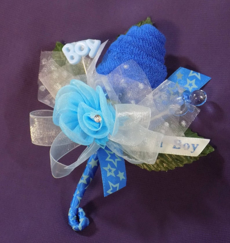 Baby Boy Shower Boutonniere Fathertobe Grandmother Etsy