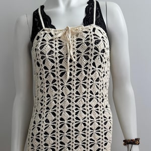 Crochet Dress, Swimsuit Cover-up, beachwear, cotton summer dress, women’s clothing